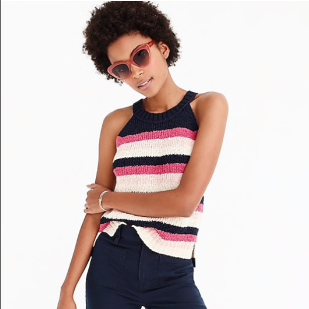 J. Crew Striped Sweater Tank